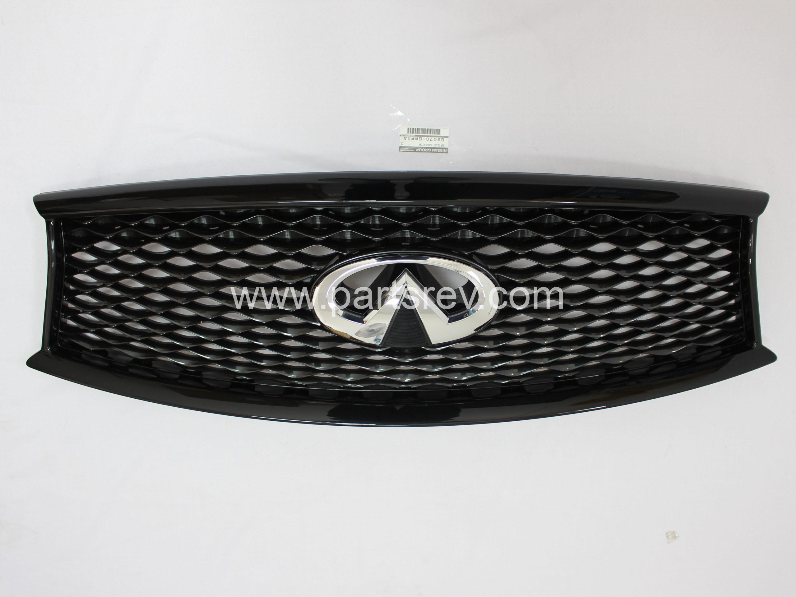 Infiniti QX70 2017 FX35 FX37 FX50 EM Front Radiator Grille Emblem BLACK OEM Genuine 62070-6WP1A
