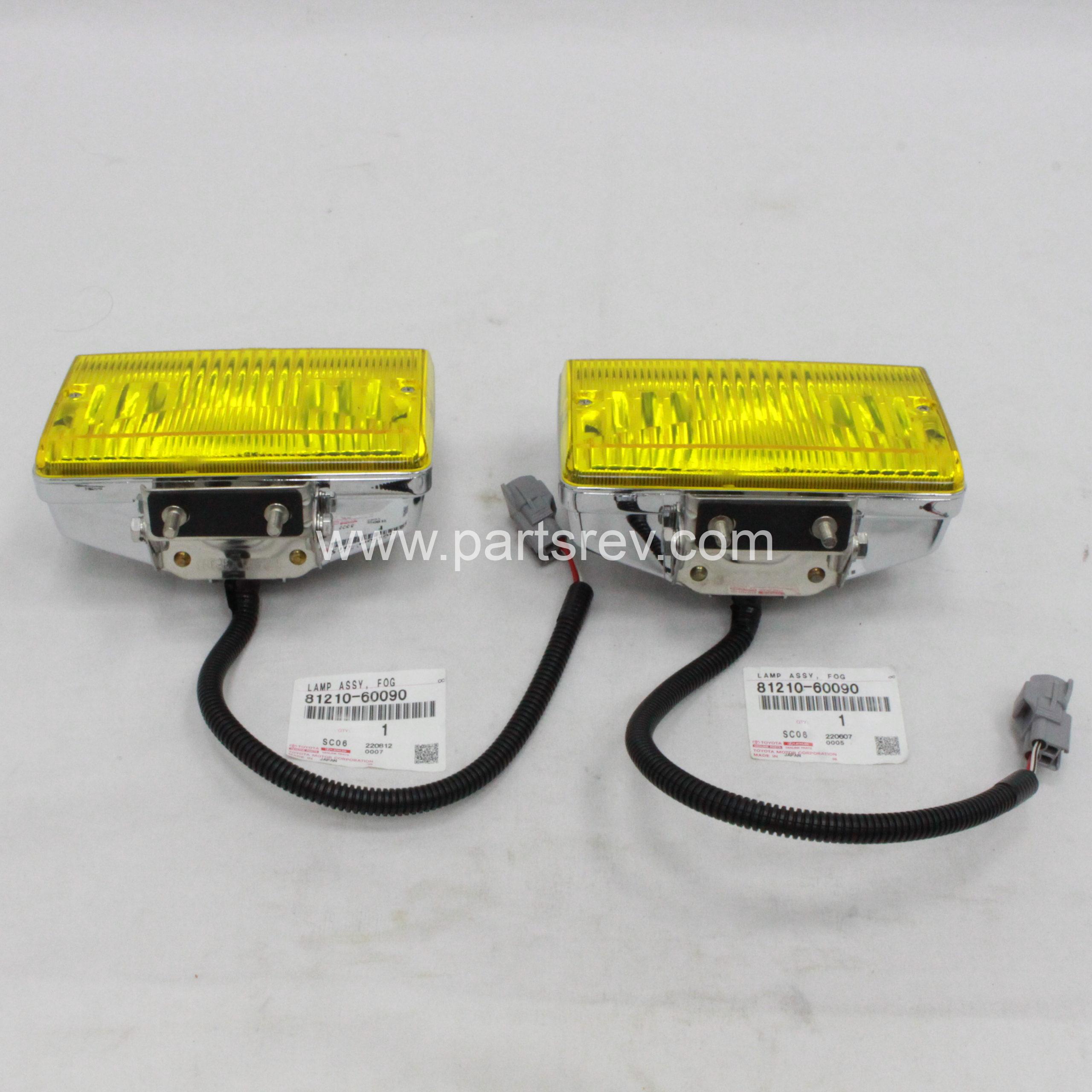 Toyota Land Cruiser FZJ70 70 Series Yellow Fog Lights Lamps